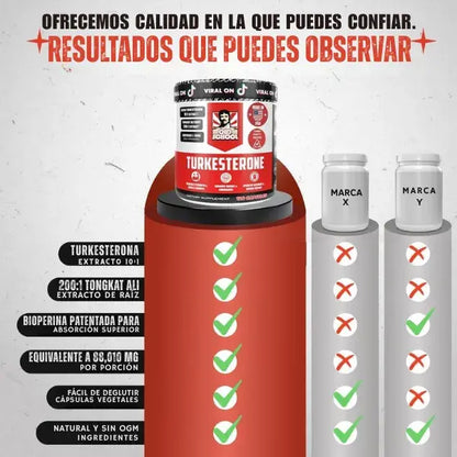 Turkesterona 1500mg | Suplemento natural para aumentar la testosterona