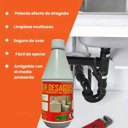 Señor Desagües®️ Agente de Dragado de Tuberías Liquido || Promo 2x1